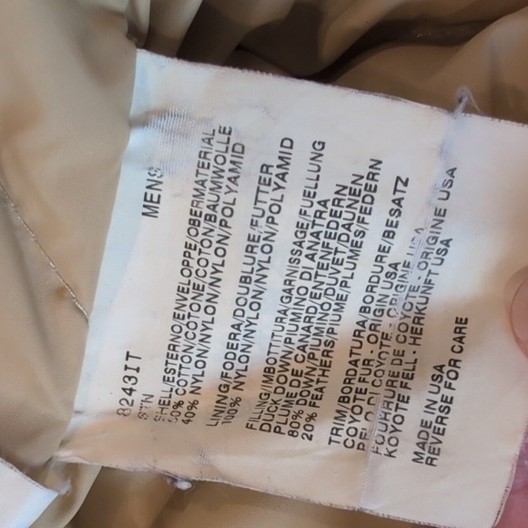 Woolrich Arctic Parka Coyote Fur Hood Down Fill - Picture 10 of 13